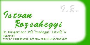 istvan rozsahegyi business card